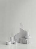 blomus grey CALMA tealight holder concrete glass, UK version