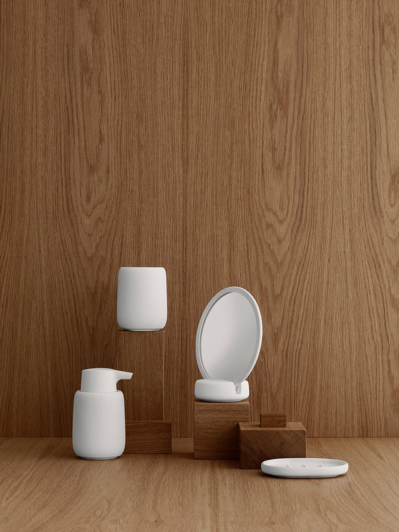 blomus SONO ceramic soap dish white UK bathroom accessory (British brand)