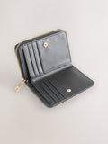 Black weave midi purse with card pockets - British product