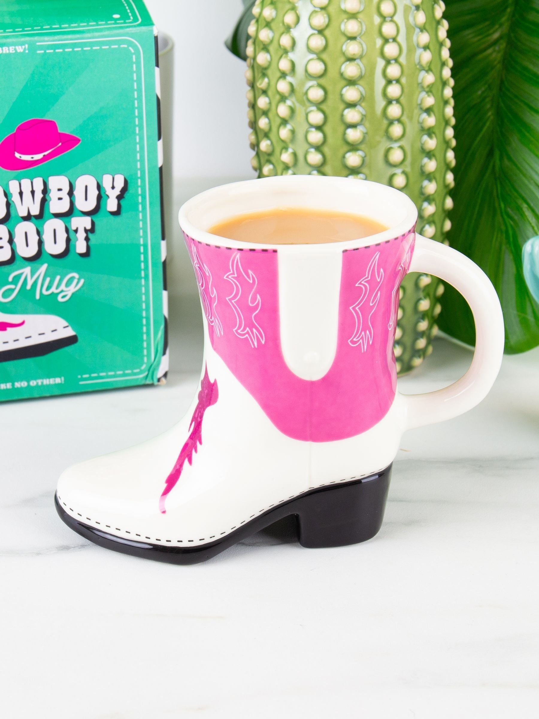 Gift Republic pink cowboy boot mug 300ml, imported from the UK