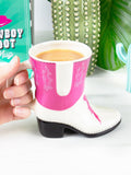 Gift Republic pink cowboy boot mug 300ml, imported from the UK