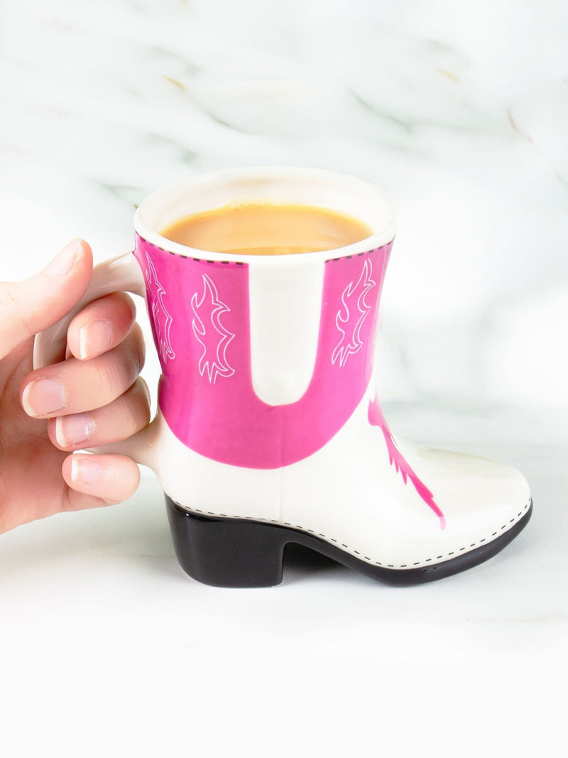 Gift Republic pink cowboy boot mug 300ml, imported from the UK