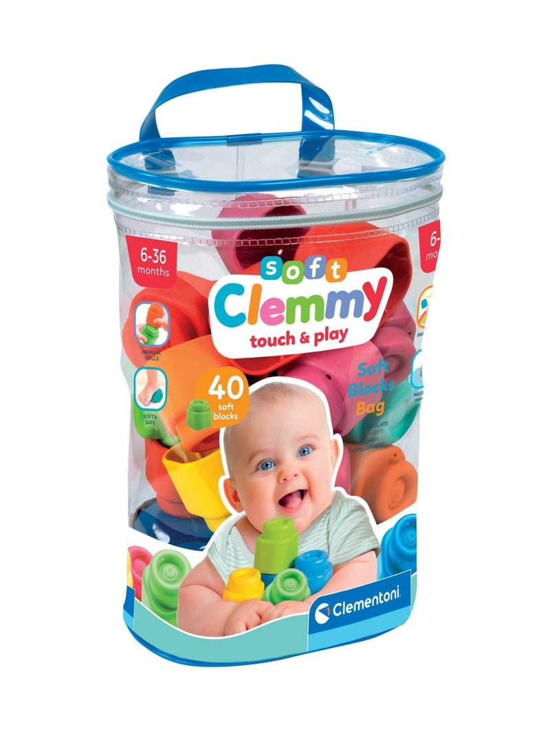 Clementoni Soft Clemmy baby blocks 40 piece bag (British brand)