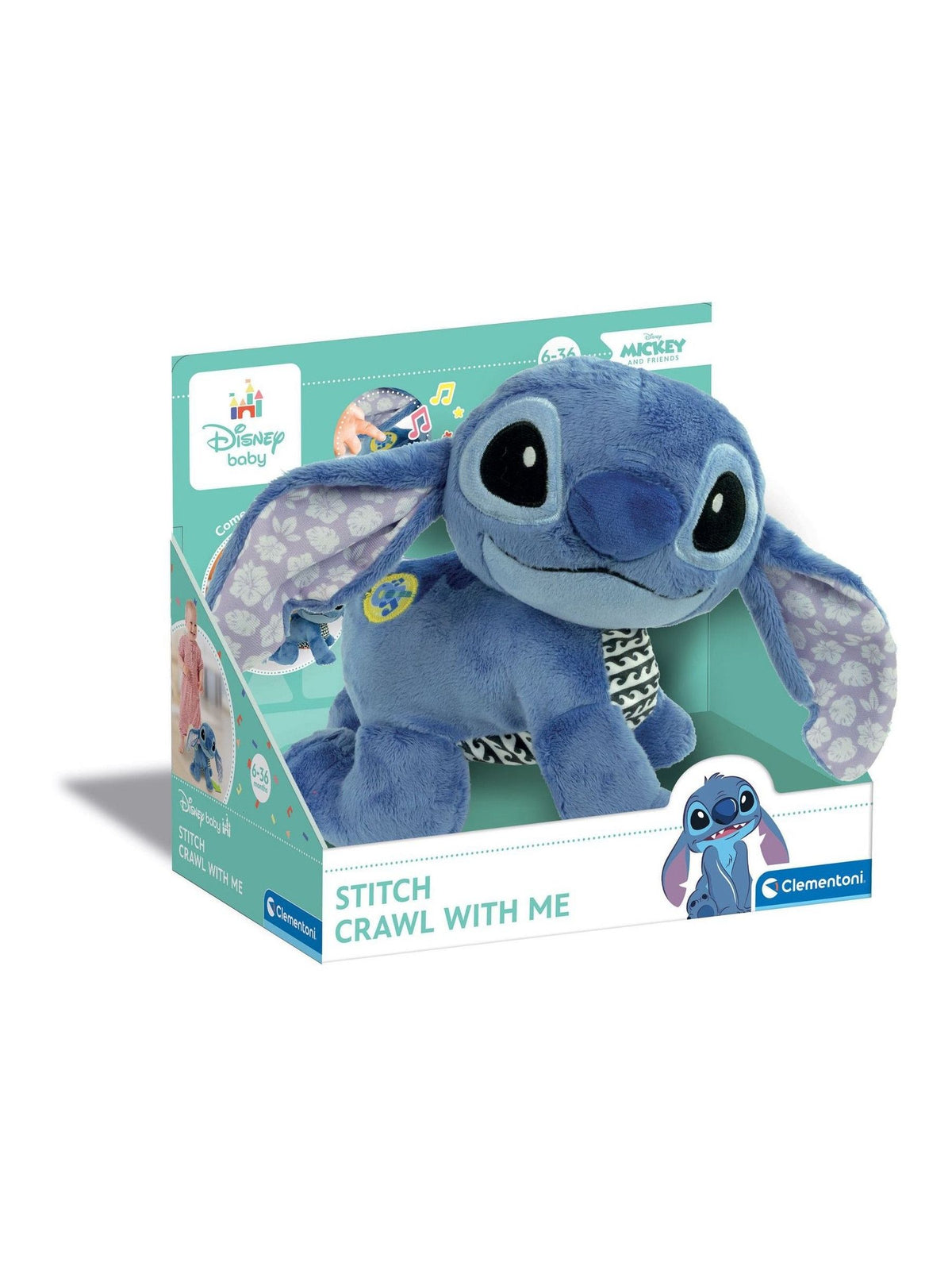 Disney interactive plush Stitch Crawl With Me 23cm, imported from the UK