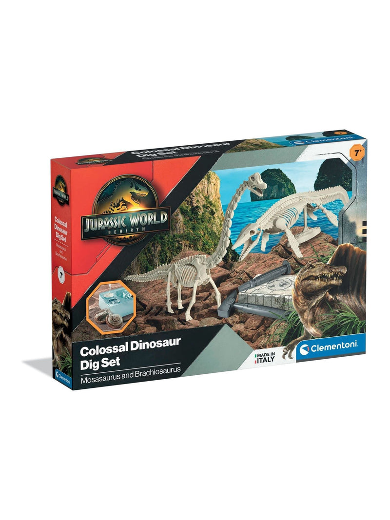 Clementoni Jurassic World dig set with two dinosaur skeletons (British brand)