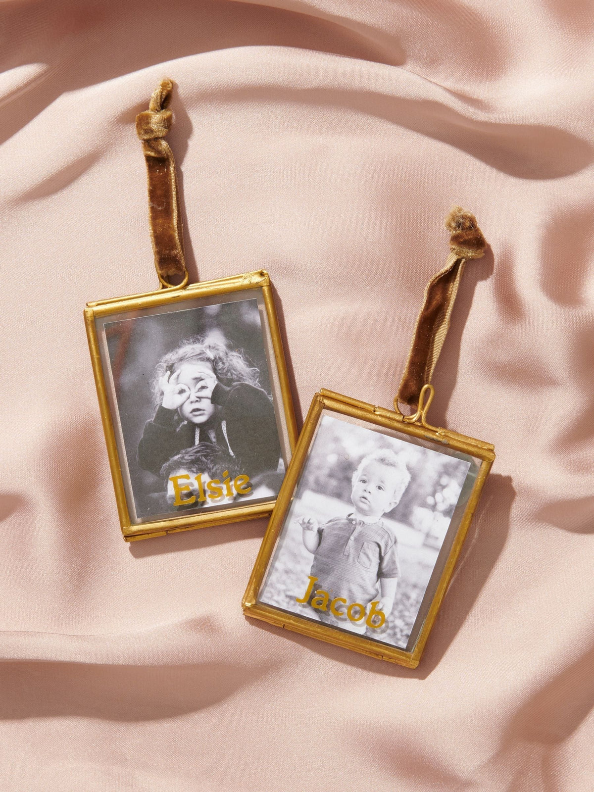 Posh Totty Designs personalised mini hanging frames set of two - British product