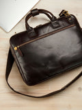 Posh Totty Designs personalised leather laptop bag, UK version