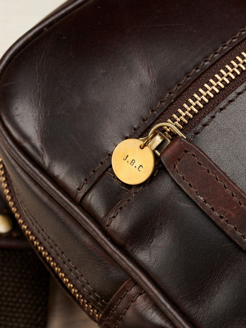 Posh Totty Designs personalised leather laptop bag, UK version