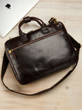 Posh Totty Designs personalised leather laptop bag, UK version