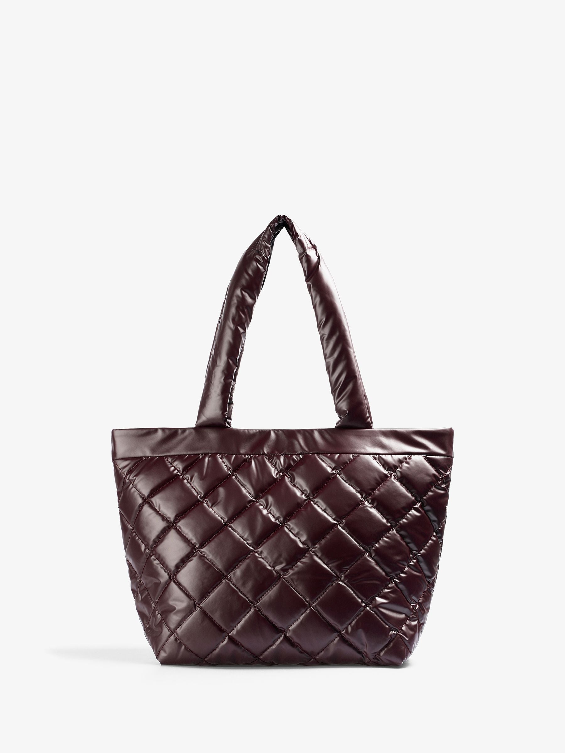 Scalpers red quilted skull tote bag with dimensions, imported from the UK