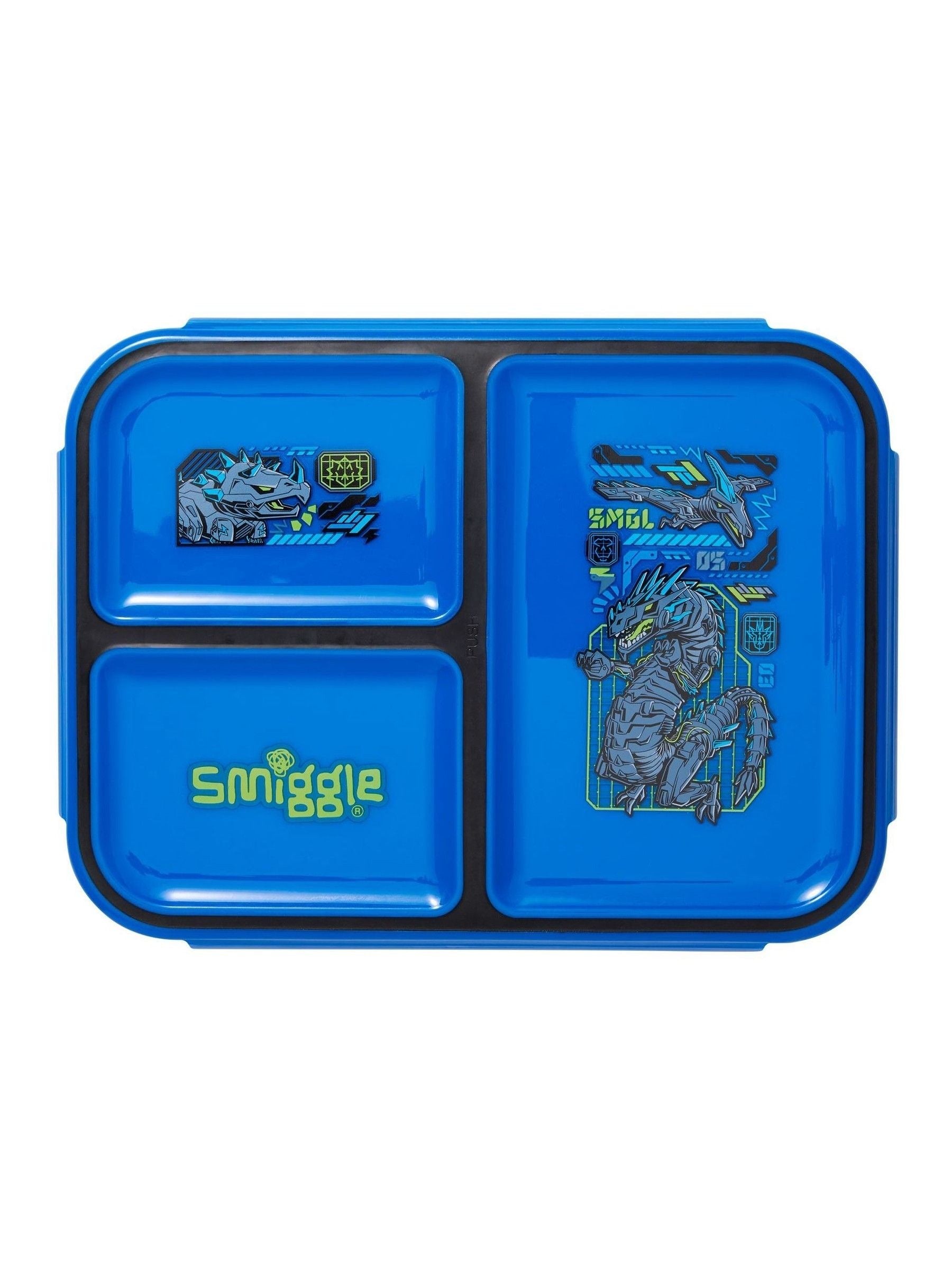 Smiggle Blue All Stars Boost Trio Medium Lunchbox