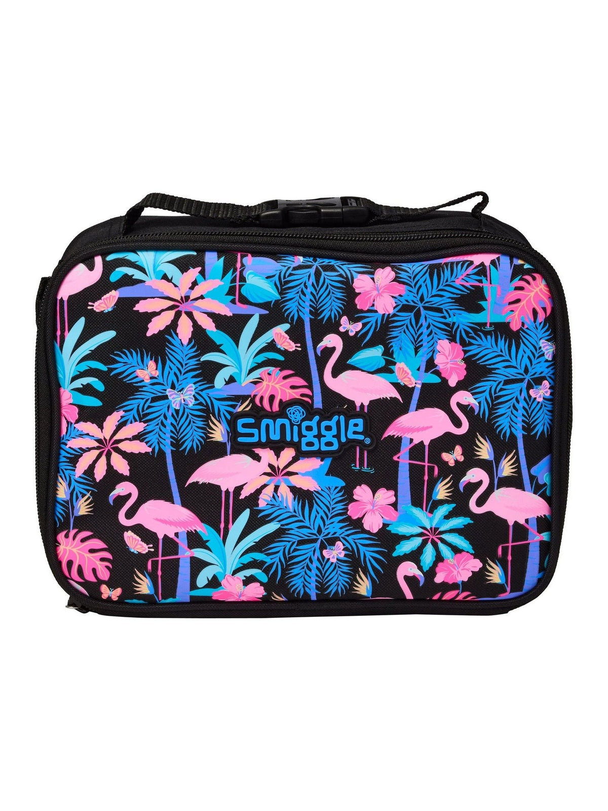 Smiggle Black/Blue All Stars Oblong Attach Id Lunchbox