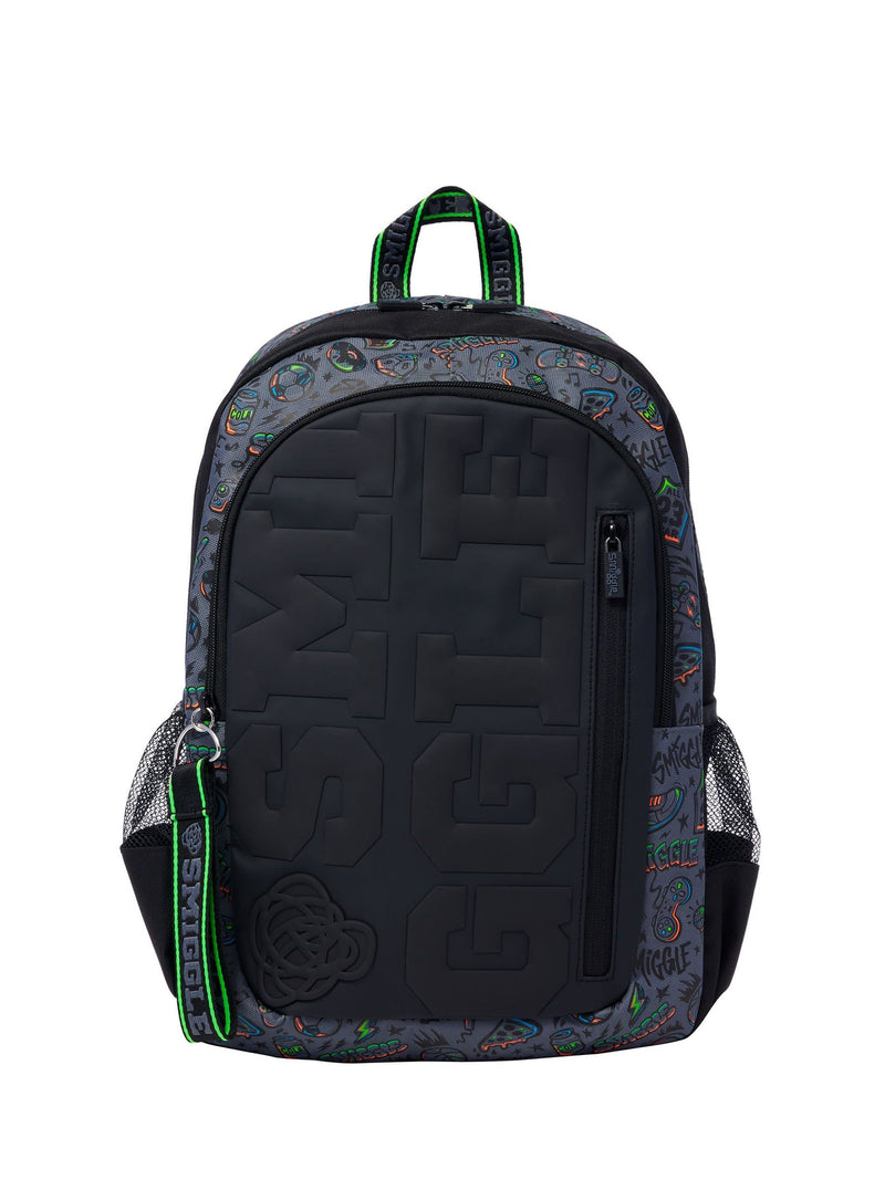 Smiggle Black Smiggler Classic Backpack