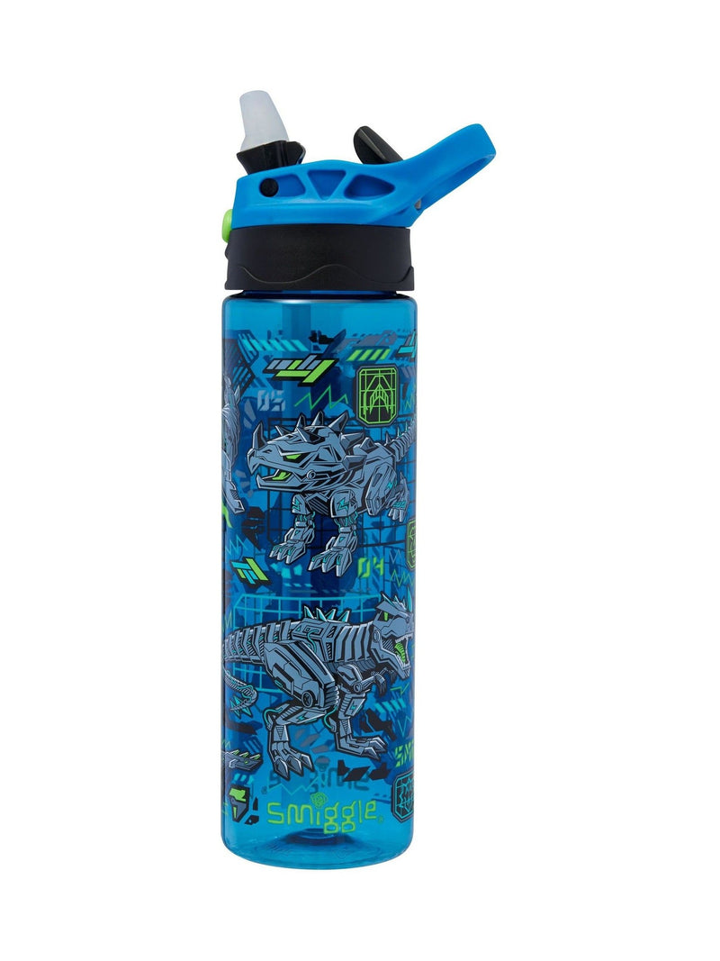 Smiggle Blue All Stars Flip Top Plastic Drink 650Ml Bottle