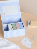 JoJo Maman Bébé Peter Rabbit keepsake memory box blue gingham, UK version