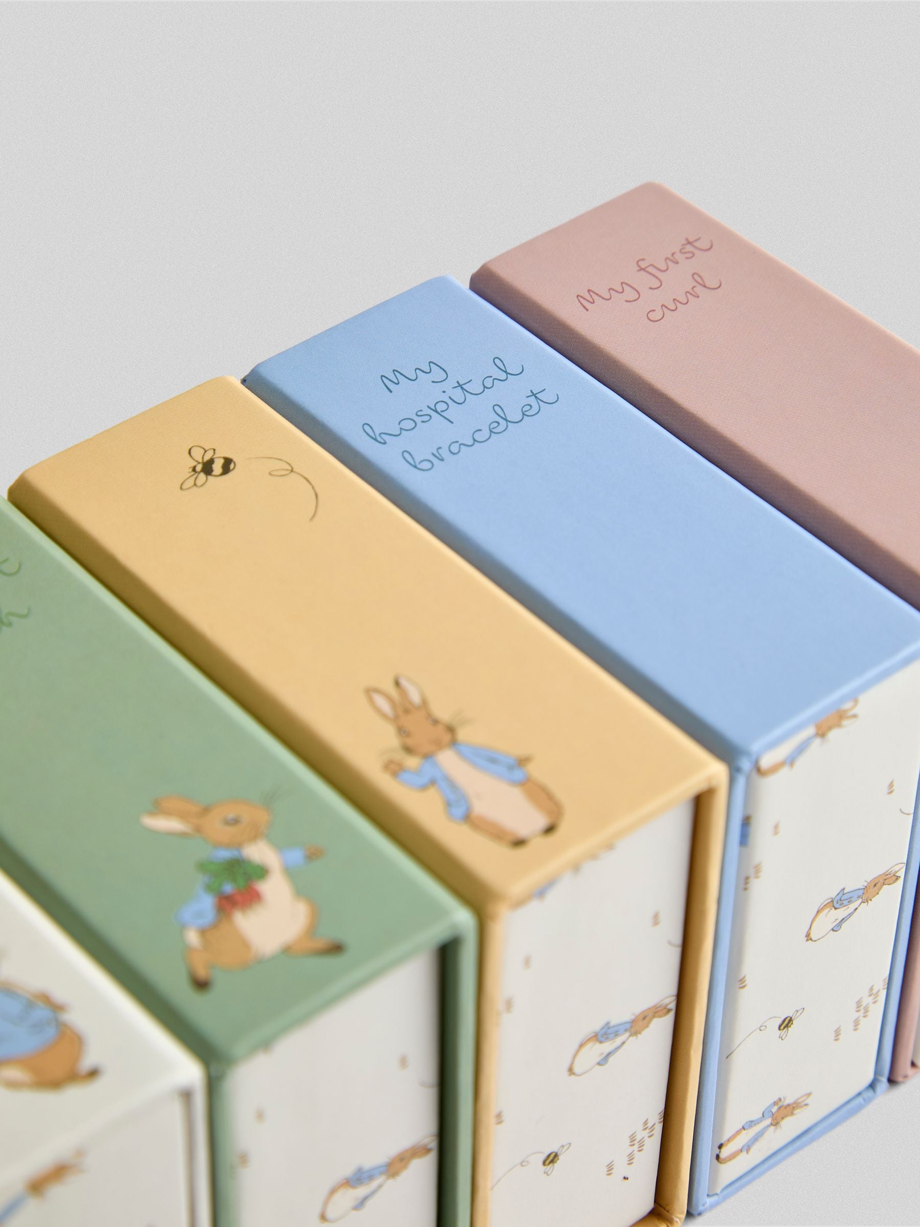 JoJo Maman Bébé Peter Rabbit keepsake memory box blue gingham, UK version