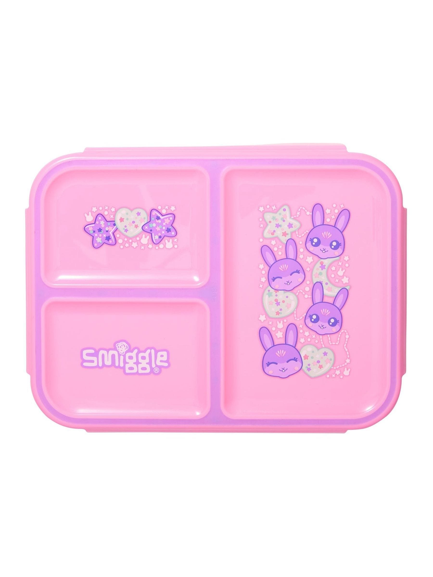 Smiggle Pink All Stars Boost Trio Medium Lunchbox