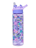 Smiggle Purple All Stars flip top plastic drink bottle 650ml, imported from the UK