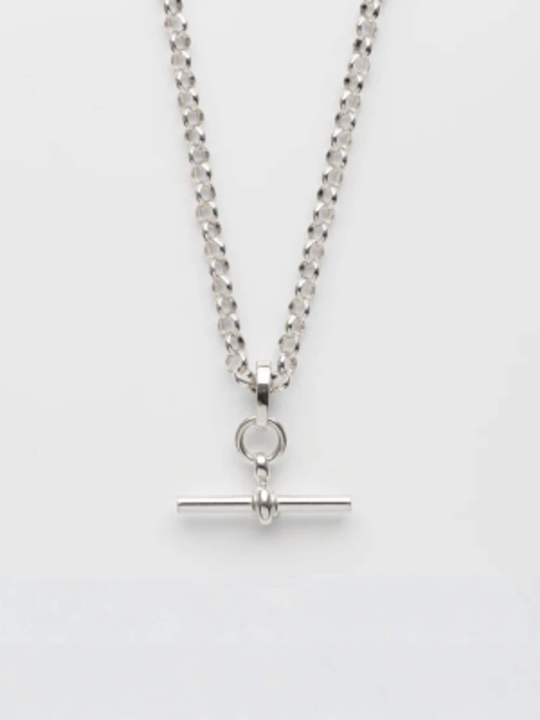 Carrie Elizabeth gold tone T bar chain necklace 18 inch (British brand)