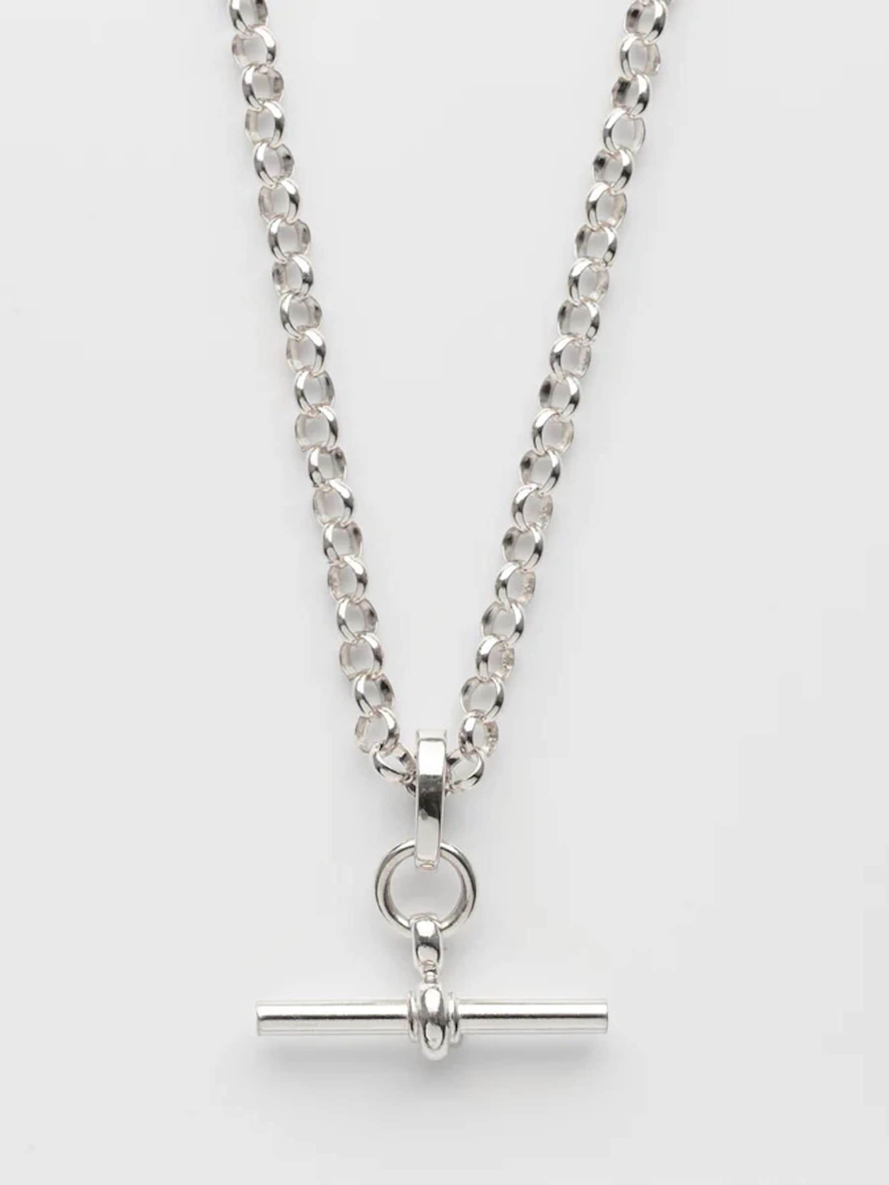 Carrie Elizabeth gold tone T bar chain necklace 18 inch (British brand)