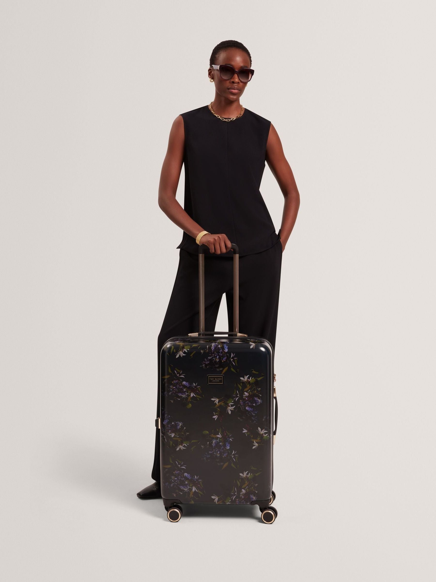 Ted Baker Blue Midnight Bloom Medium Suitcase - British brand