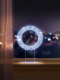 Premier Decorations table top wreath silver with white LEDs 45cm, imported from the UK