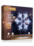 Premier Decorations table top snowflake with 720 LED 45cm, imported from the UK