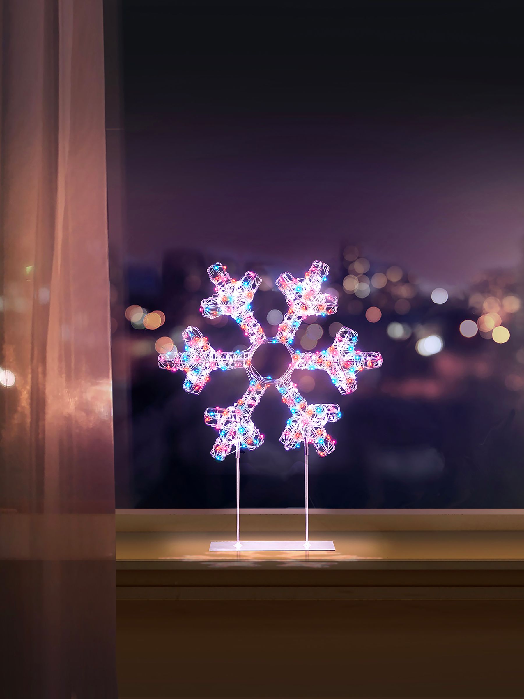Premier Decorations table top snowflake LED 45cm - British product