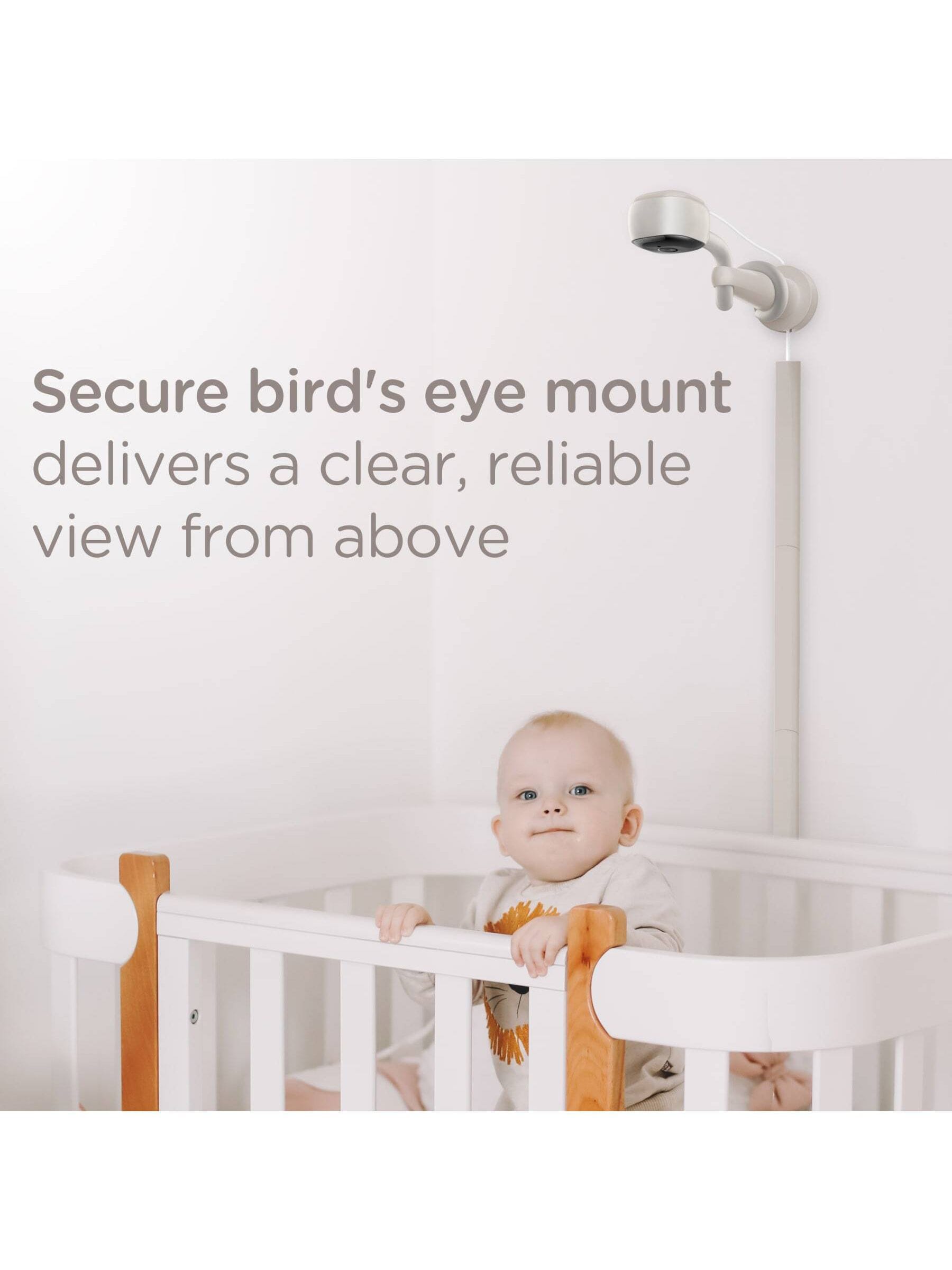 Hubble white Go Baby 2K QHD baby monitor, UK version