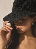 Black woven bucket hat, UK version