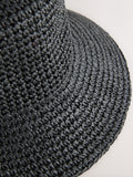 Black woven bucket hat, UK version