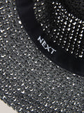 Black woven bucket hat, UK version