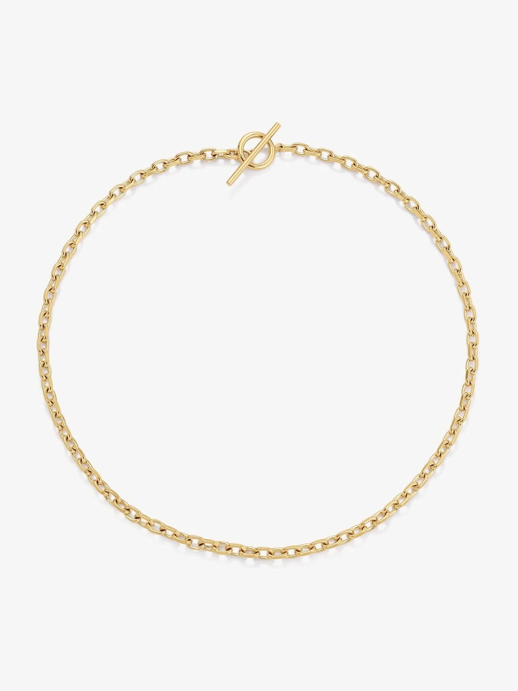 D.Louise gold tone Cuban T Bar necklace, imported from the UK