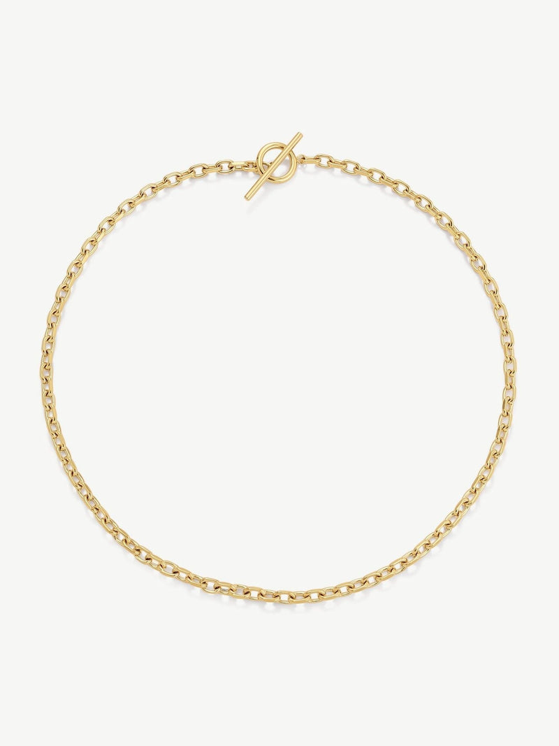 D.Louise gold tone Cuban T Bar necklace, imported from the UK