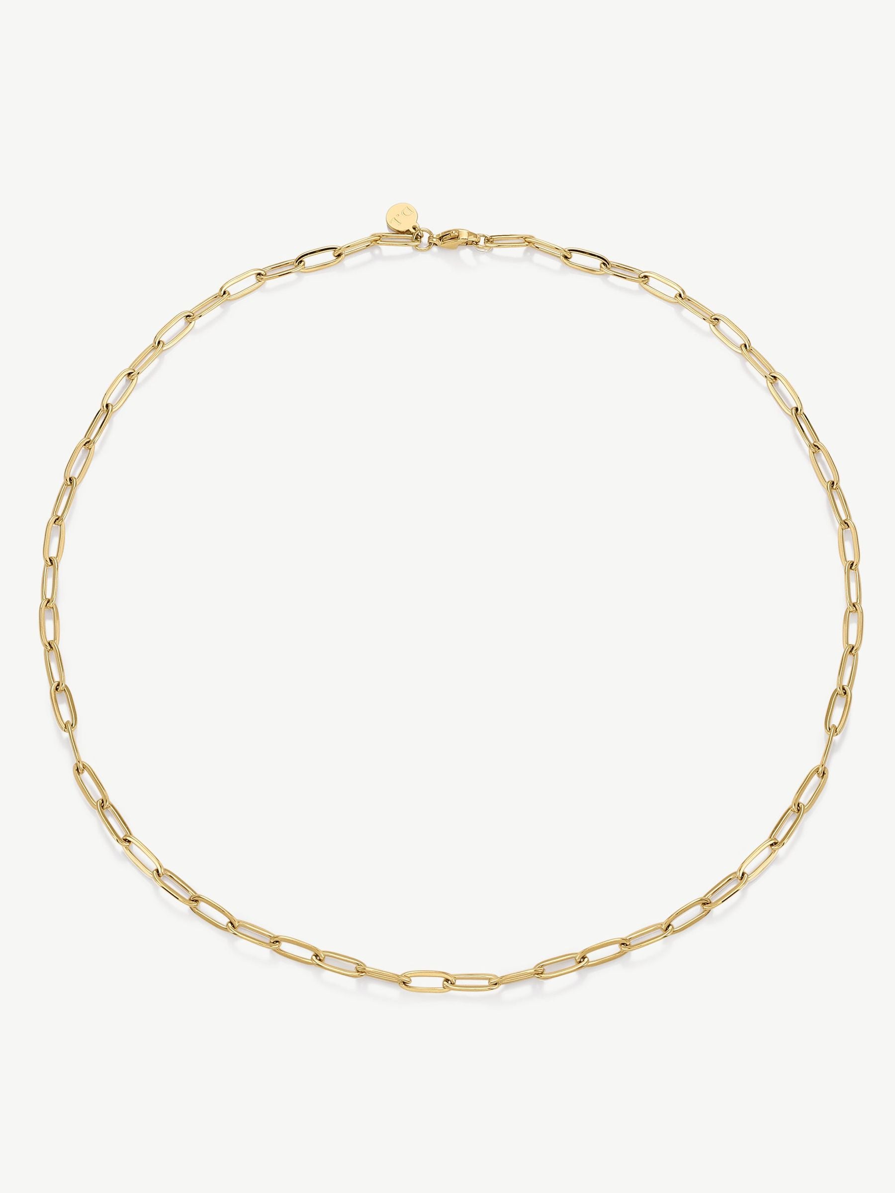 D.LOUISE gold tone paperclip necklace (British brand)