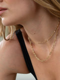 D.LOUISE gold tone paperclip necklace (British brand)