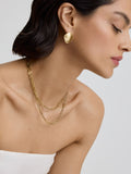 D.LOUISE gold tone paperclip necklace (British brand)