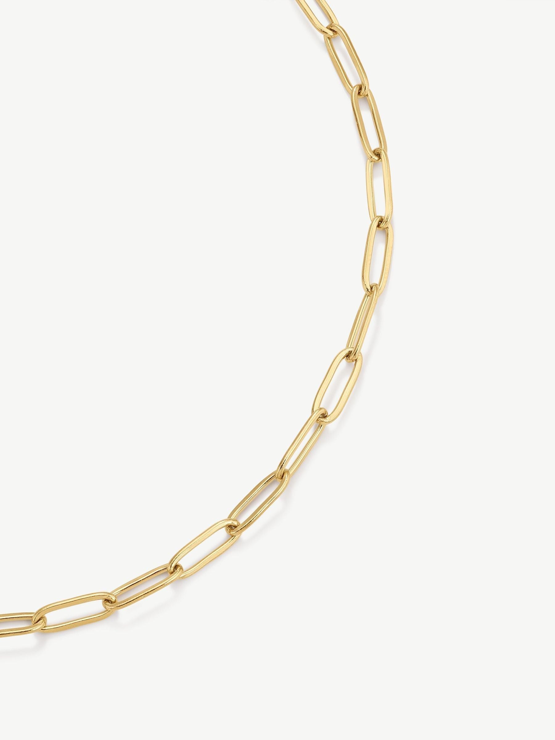 D.LOUISE gold tone paperclip necklace (British brand)