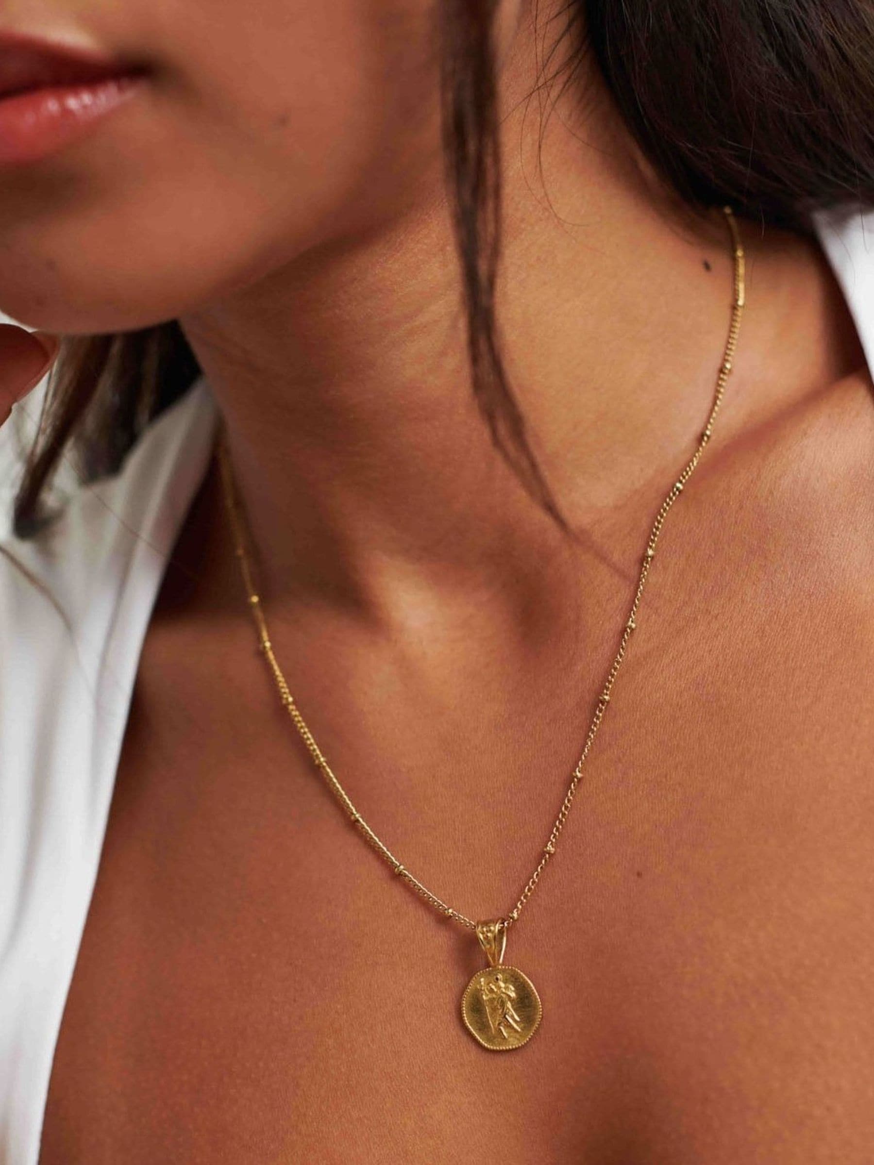 D.LOUISE St. Christopher gold tone necklace - British product