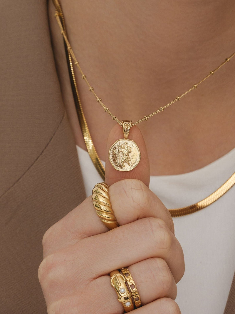 D.LOUISE St. Christopher gold tone necklace - British product