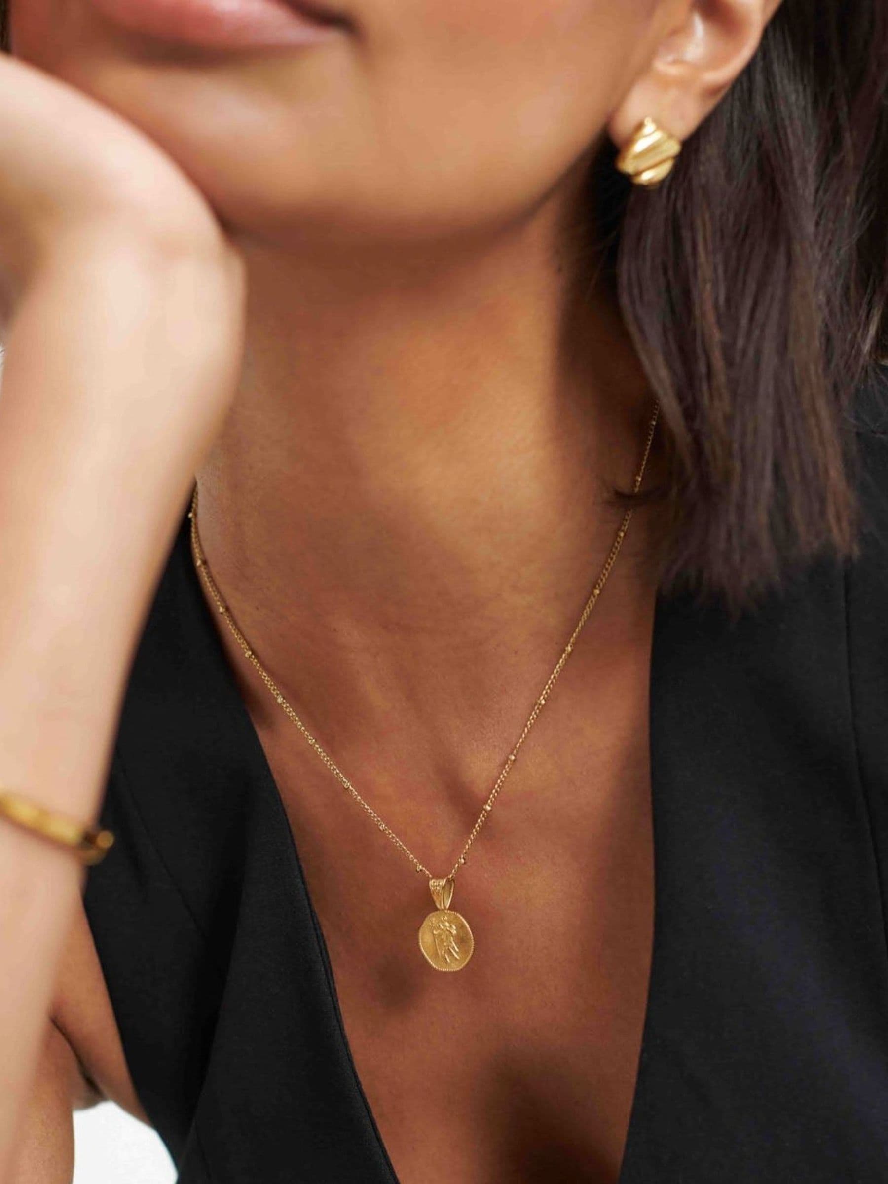 D.LOUISE St. Christopher gold tone necklace - British product