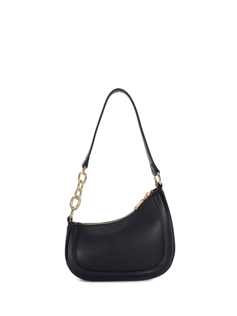 Dune London black leather shoulder bag (British brand)