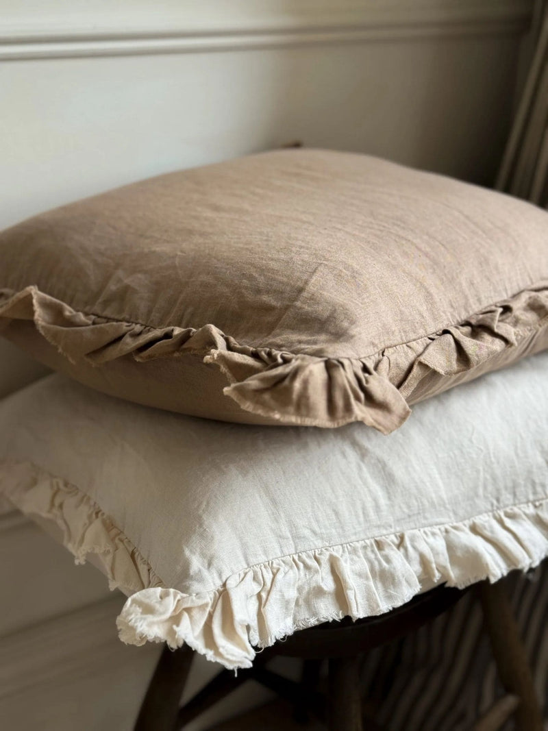 Ellenvale Interiors Cream Hallie Ruffle 45 x 45cm Cushion Cover