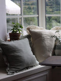Ellenvale Interiors Sage Hallie Ruffle 45 x 45cm Cushion Cover