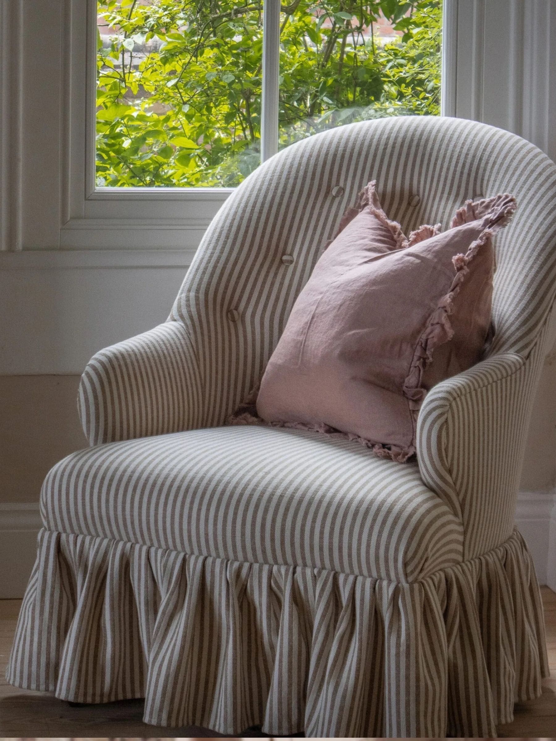 Ellenvale Interiors Pink Hallie Ruffle 45 x 45cm Cushion Cover