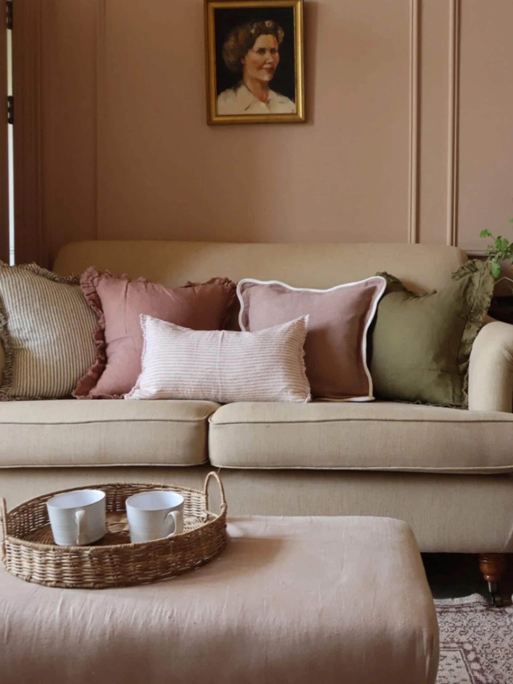 Ellenvale Interiors Pink Hallie Ruffle 45 x 45cm Cushion Cover