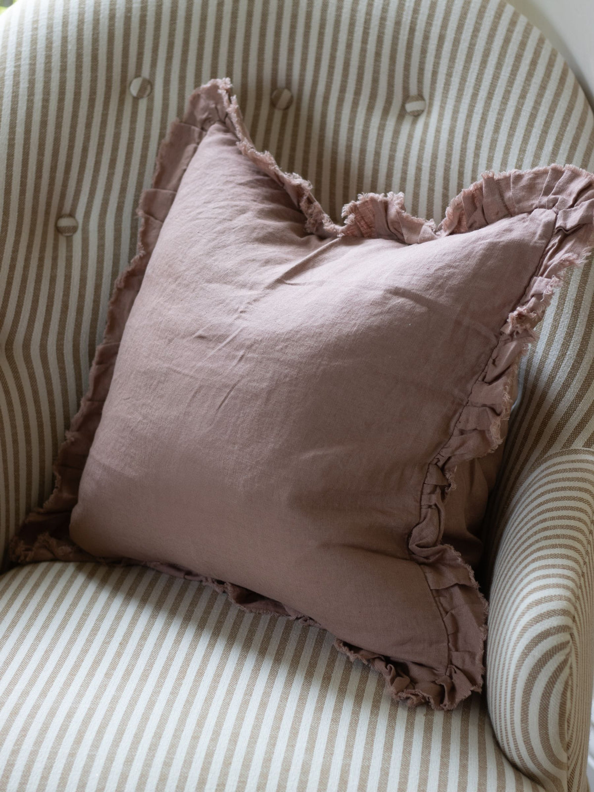 Ellenvale Interiors Pink Hallie Ruffle 45 x 45cm Cushion Cover
