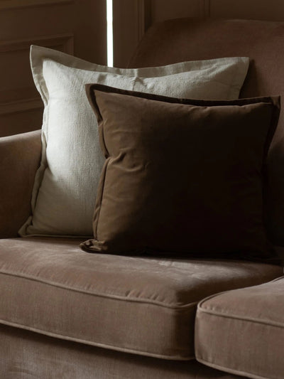 Next Ellenvale Interiors Darcy Dark Brown Velvet Cushion Cover 45 x 45cm- Buy online at McGrocer
