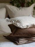 Ellenvale Interiors Darcy dark brown velvet cushion cover 45x45cm - British product