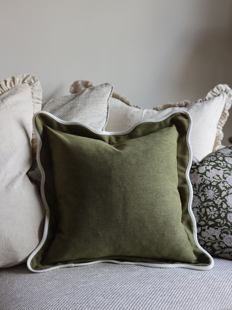 Ellenvale Interiors Chocolate Brown Chloe Scallop Cushion Cover 45 x 45cm